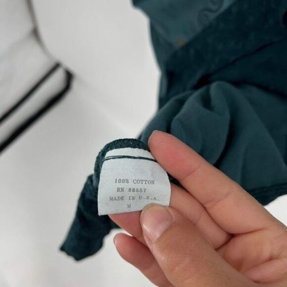 Fenini Women's Artsy Embroidered Castle Maxi Dress Teal Green Medium CottageCore - Picture 3 of 8